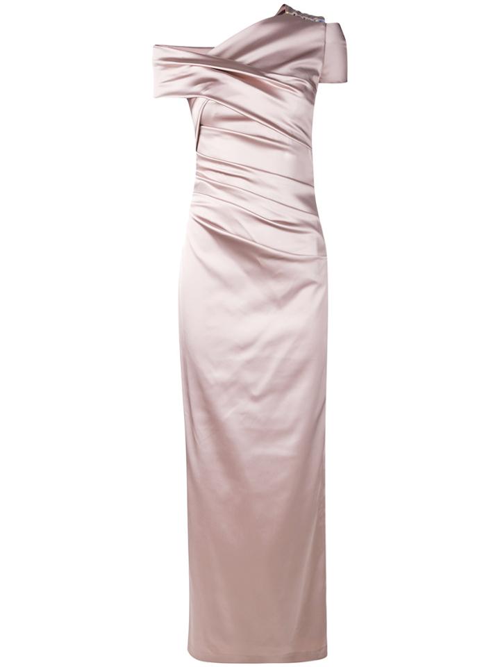 Talbot Runhof Moa Gown - Pink & Purple
