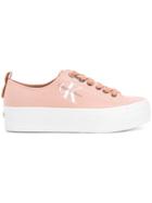 Calvin Klein Jeans Flatform Sole Sneakers - Pink & Purple