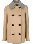 Proenza Schouler - Contrasting Collar Jacket - Women - Polyamide/polyester/viscose/virgin Wool - 6, Nude/neutrals, Polyamide/polyester/viscose/virgin Wool