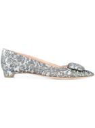 Rupert Sanderson Pointed Toe Ballerina Shoes - Grey