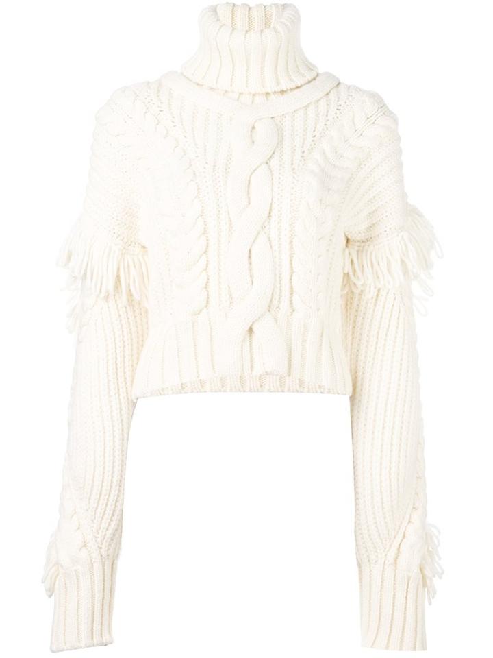 Off-white Cable Knit Chunky Jumper, Women's, Size: Small, White, Virgin Wool/polyimide
