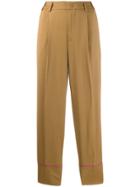Pt01 Daisy Piping Detail Trousers - Neutrals