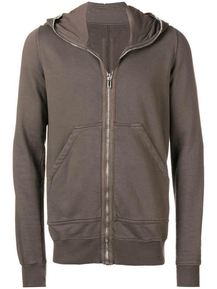 Rick Owens Drkshdw Zipped Long Sleeve Hoodie - Grey