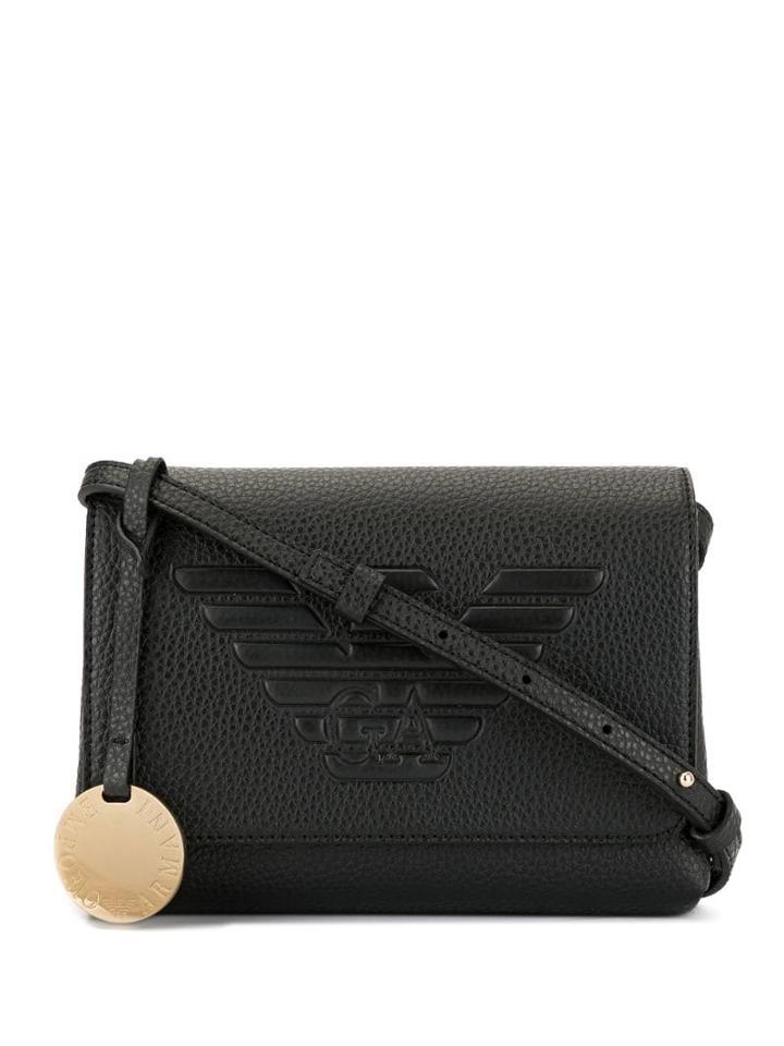 Emporio Armani Eagle Logo Crossbody Bag - Black