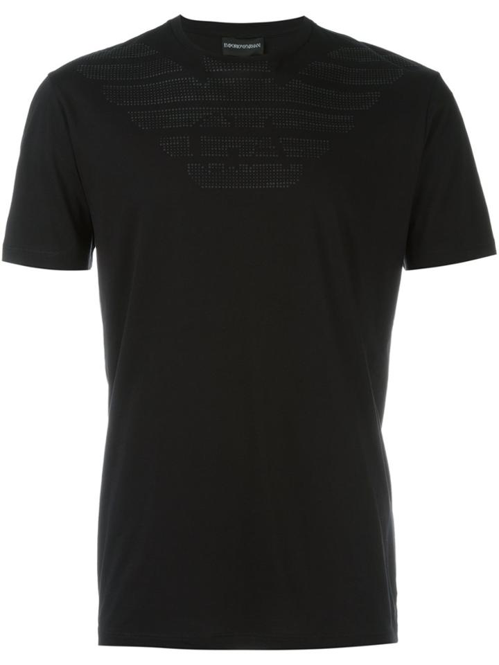 Emporio Armani Eagle Logo Print T-shirt - Black