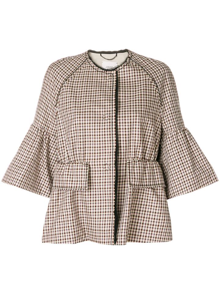 Dorothee Schumacher Cropped Plaid Jacket - Multicolour
