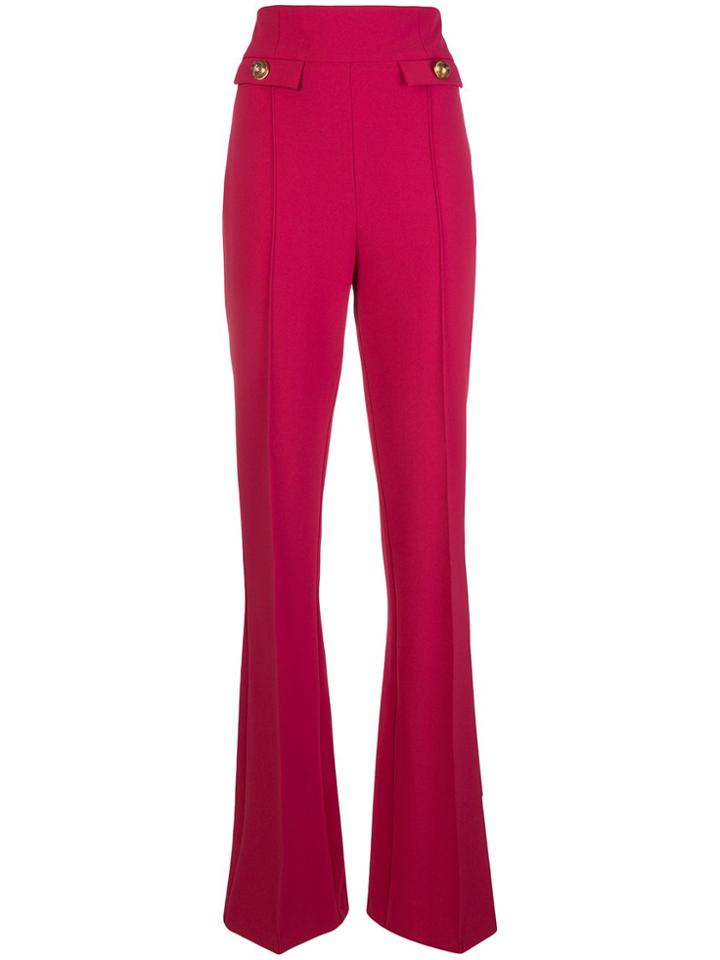 Elisabetta Franchi High Waisted Trousers - Pink & Purple