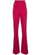 Elisabetta Franchi High Waisted Trousers - Pink & Purple