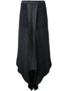 Stella Mccartney Asymmetric Knit Skirt, Women's, Size: 44, Black, Polyamide/viscose/wool
