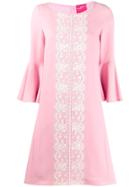 Blumarine Embroidered Shift Dress - Pink