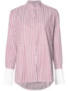Victoria Victoria Beckham Mandarin Collar Shirt, Women's, Size: 4, Red, Cotton