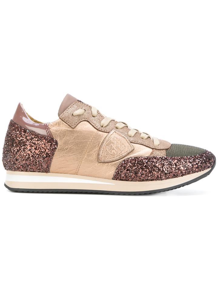 Philippe Model Glitter Panel Sneakers - Multicolour
