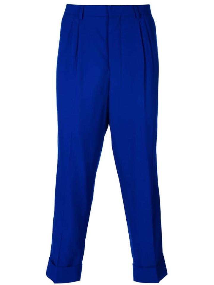 Ami Alexandre Mattiussi Pleated Carrot Fit Trousers - Purple