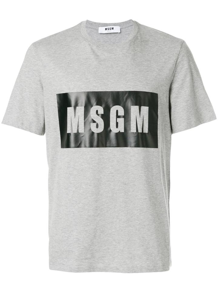 Msgm Short Sleeved T-shirt - Grey