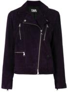 Karl Lagerfeld Odina Biker Jacket - Pink & Purple