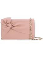 Casadei - Knotted Detail Cross Body Bag - Women - Calf Leather/satin - One Size, Pink/purple, Calf Leather/satin