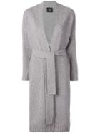 Steffen Schraut V-neck Belted Midi Cardigan - Grey