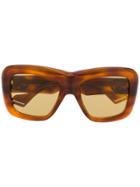 Gucci Eyewear Classic Mass-shape Sunglasses - Brown