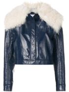 Courrèges Shearling Jacket - Blue