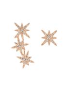Apm Monaco Asymmetric Star Earrings - Gold