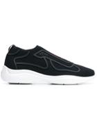 Prada America's Cup Slip-on Sneakers - Black