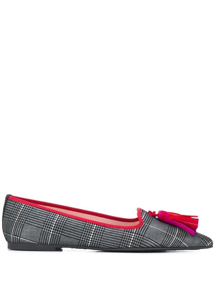 Pretty Ballerinas Pointed Ballerina Shoes - Grey