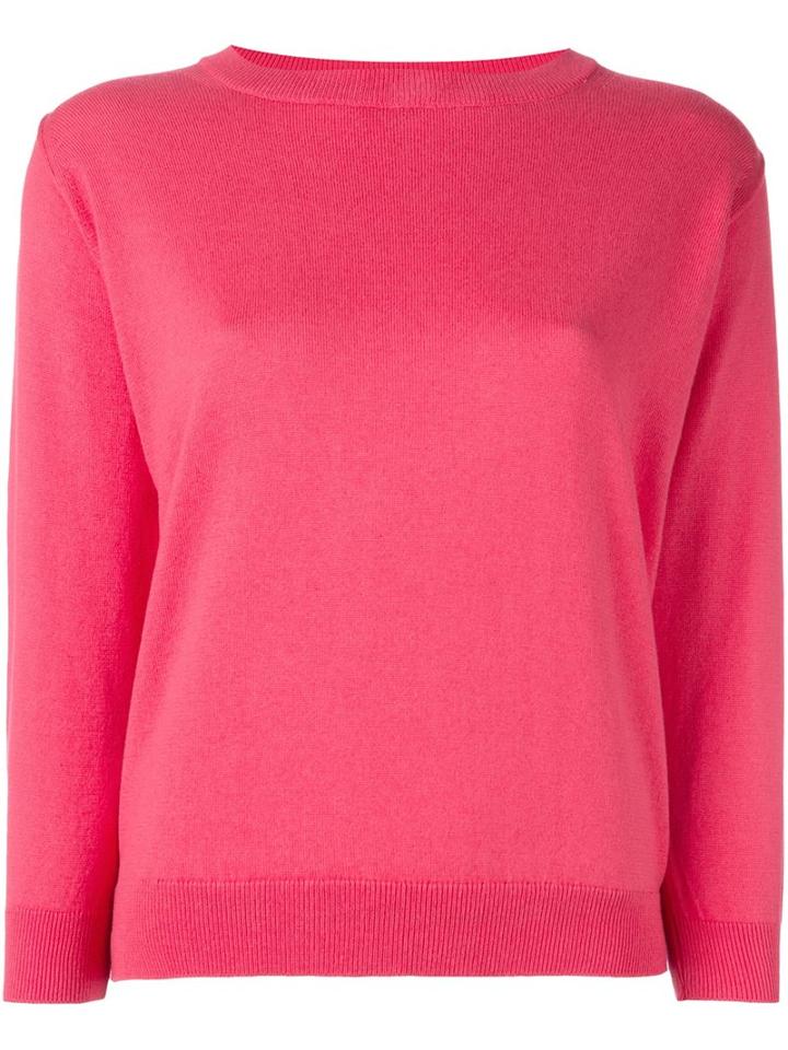 Edamame London 'susie' Relaxed Fit Jumper, Women's, Size: 4, Pink/purple, Silk/cotton/cashmere