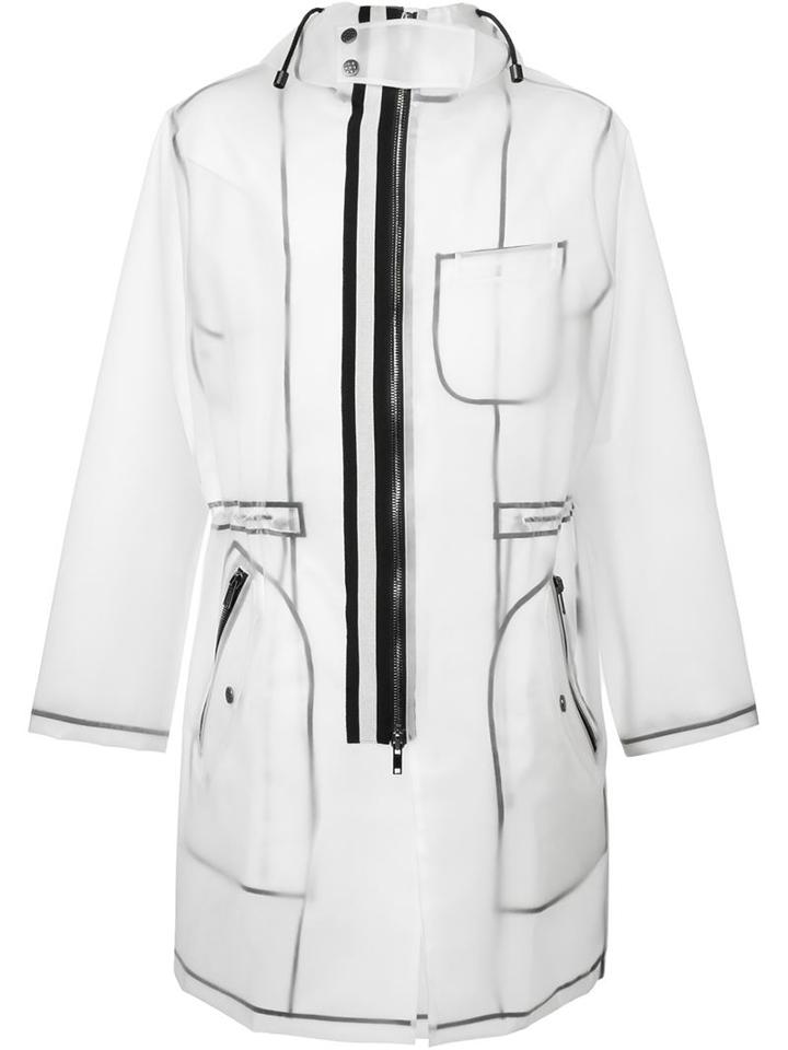 Ports 1961 See-through Parka, Men's, Size: 46, Nude/neutrals, Polyurethane
