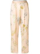 Forte Forte Tropical Print Trousers - Nude & Neutrals