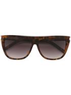 Saint Laurent Eyewear - 'sl 1' Sunglasses - Unisex - Acetate - 59, Brown, Acetate