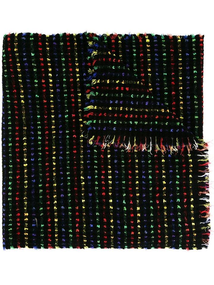 Faliero Sarti 'nerys' Scarf, Adult Unisex, Black, Virgin Wool/silk/polyamide/spandex/elastane