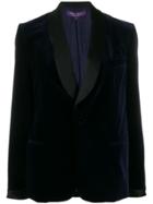Ralph Lauren Collection Contrast Single-breasted Blazer - Blue
