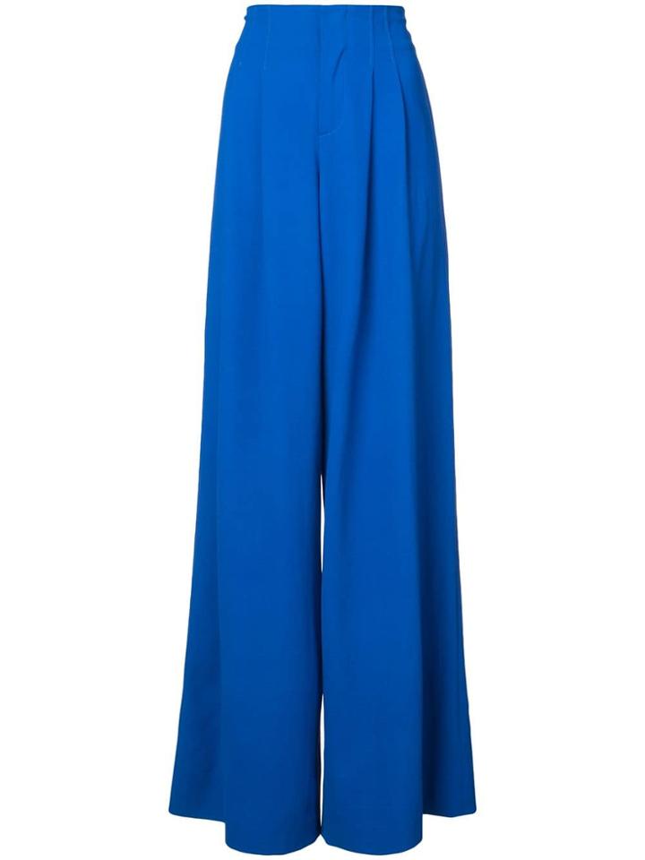 Alice+olivia Pleated Palazzo Pants - Blue
