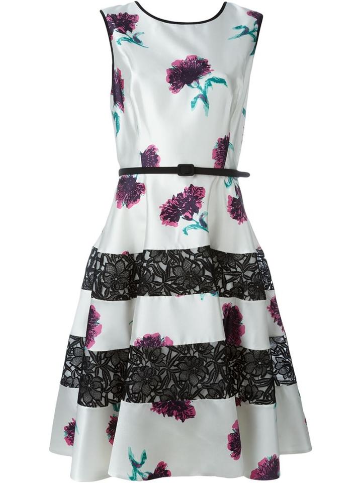 Oscar De La Renta Printed Flared Dress