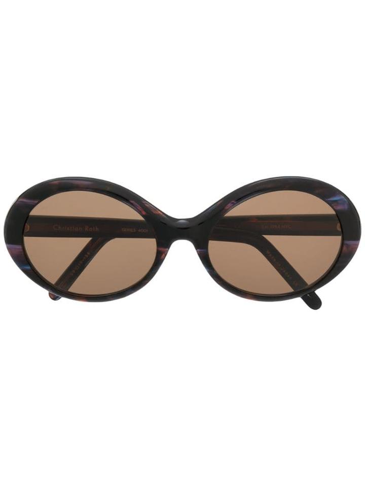 Christian Roth Printed Frame Sunglasses - Purple
