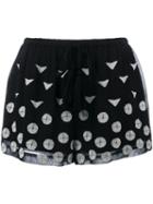 Cavalli Class - Printed Shorts - Women - Viscose - 44, Black, Viscose