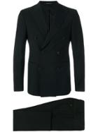Tagliatore Double Breasted Suit - Black