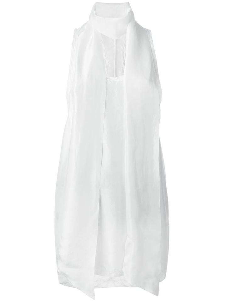 Faith Connexion Scarf Detail Tank Top, Women's, Size: S, White, Silk