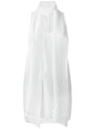 Faith Connexion Scarf Detail Tank Top, Women's, Size: S, White, Silk