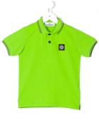 Stone Island Kids Logo Patch Polo Shirt, Boy's, Size: 6 Yrs, Green