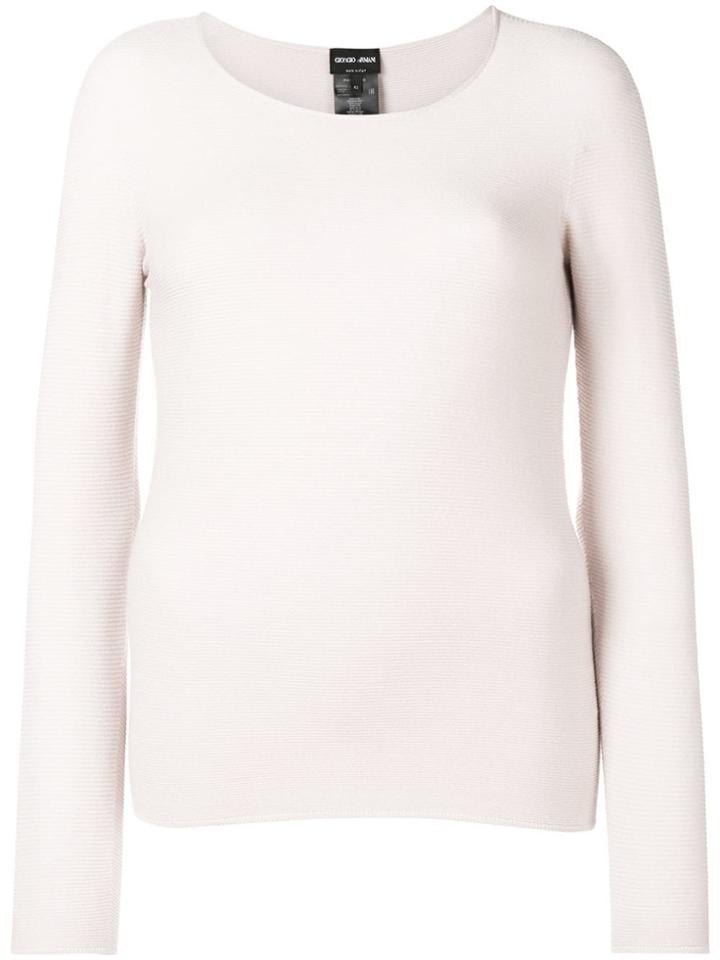 Giorgio Armani Long-sleeve Fitted Top - Pink