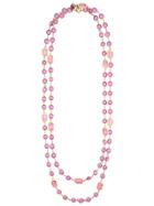 Chanel Vintage Sautoir Chicklet Necklace - Pink & Purple
