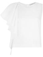 Isolda - Ruffled Top - Women - Cotton - 42, White, Cotton