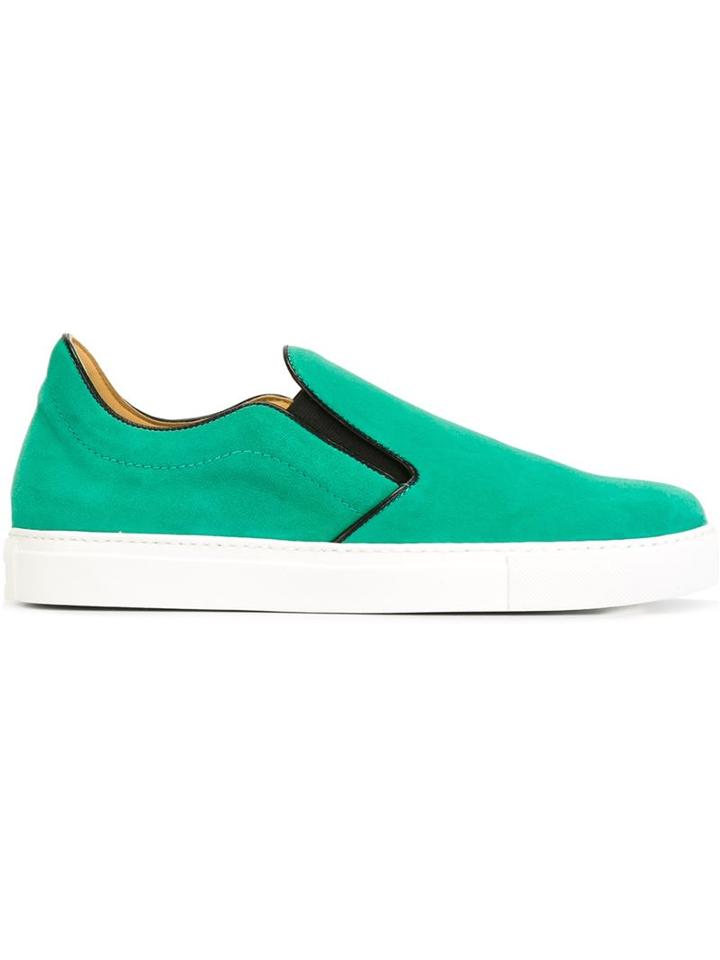 Mr. Hare Llewelyn Slip-on Sneakers, Men's, Size: 11, Green, Suede/leather/rubber