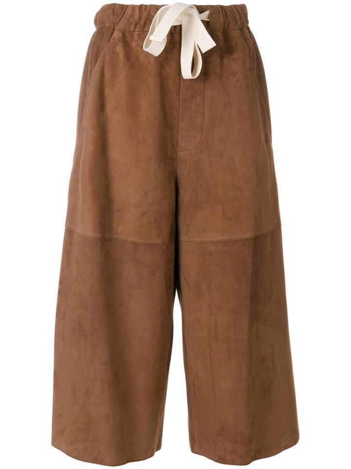 Loewe Drawstring Culottes - Brown