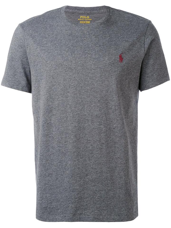 Polo Ralph Lauren - Logo Embroidered T-shirt - Men - Cotton - M, Grey, Cotton