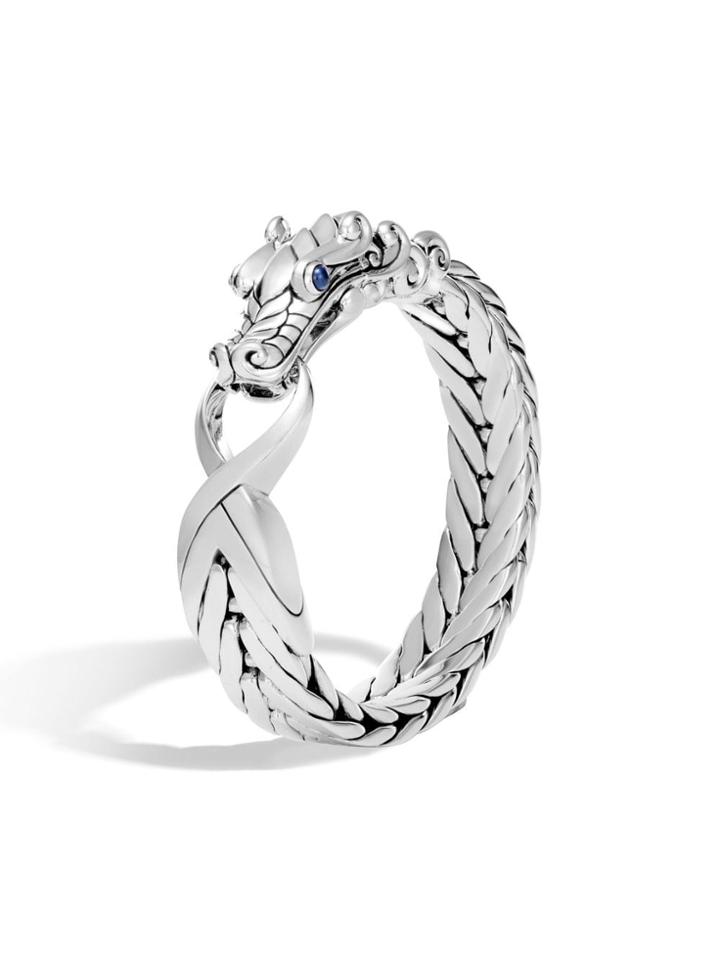 John Hardy Silver And Sapphire Legends Naga Extra-large Bracelet