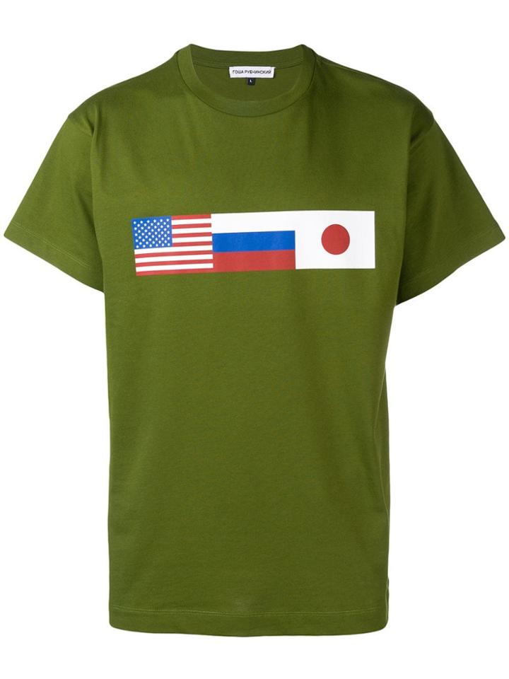 Gosha Rubchinskiy Flag Print T-shirt - Green