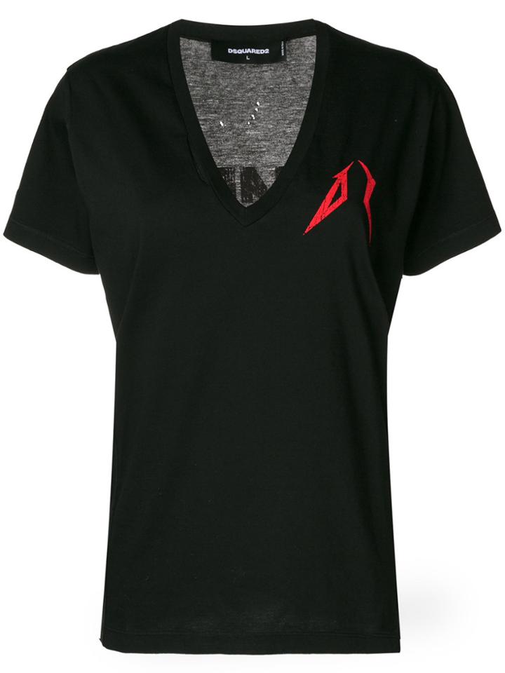 Dsquared2 Logo Printed T-shirt - Black