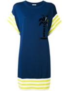 Iceberg - Contrast Hem T-shirt Dress - Women - Polyamide/viscose - S, Blue, Polyamide/viscose